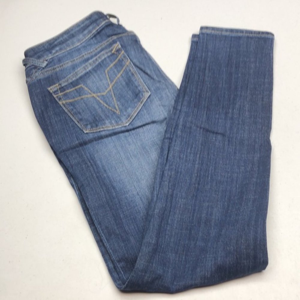 LIKE NEW VIGOSS CHELSEA SKINNY JEANS 27x29 RARE DISTRESS ED ๐ - Picture 11 of 12
